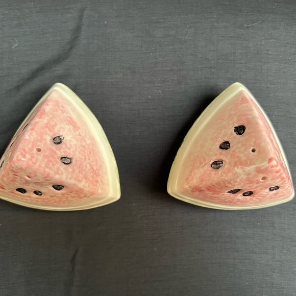 Vintage Ceramic Watermelon Slices Salt and Pepper Shakers - Picture 4 of 5